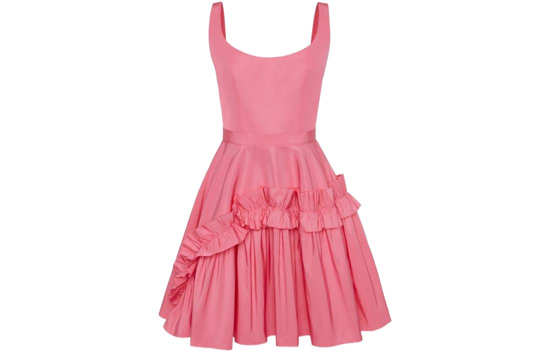 Order (Women) Alexander McQueen SS23 Ruffled Pink Sleeveless Mini Dress for Women. 733692-QEACM-5003