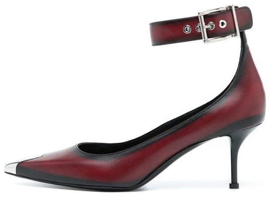 (Women) Alexander McQueen Stiletto 'Punk Buckle Maroon' 709995WHU326088 Buy (Women) Alexander McQueen Stiletto 'Punk Buckle Maroon' 709995WHU326088