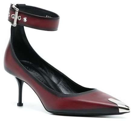 (Women) Alexander McQueen Stiletto 'Punk Buckle Maroon' 709995WHU326088 Order (Women) Alexander McQueen Stiletto 'Punk Buckle Maroon' 709995WHU326088
