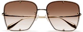 Purchase (Women) Alexander McQueen Studded Gradient Brown Square Punk Sunglasses Women AM0364S-002-63