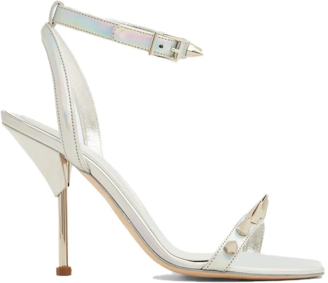 (Women) Alexander McQueen Studded Metallic Leather Sandals 'Silver' 703983W4T748258 Shop (Women) Alexander McQueen Studded Metallic Leather Sandals 'Silver' 703983W4T748258