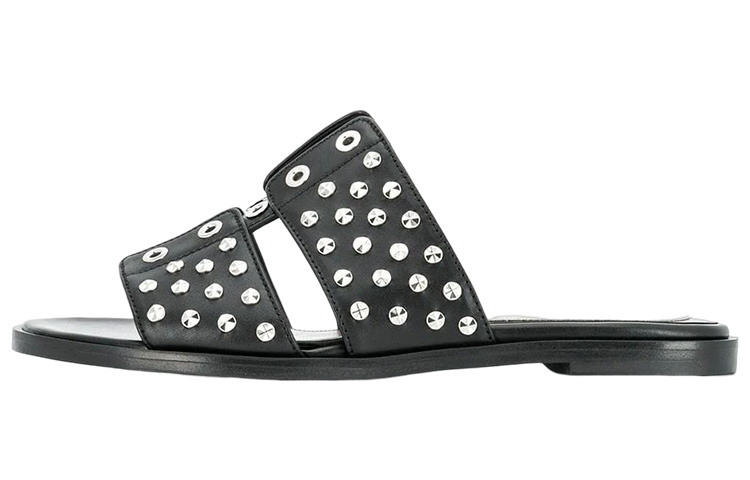 (Women) Alexander McQueen Studded Slide Sandal 'Black' 571691WHMUJ1081