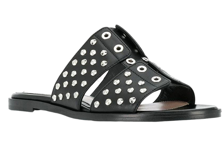 Order (W) アレキサンダー・マックイーン スタッズ スライドサンダル (ブラック) 571691WHMUJ1081