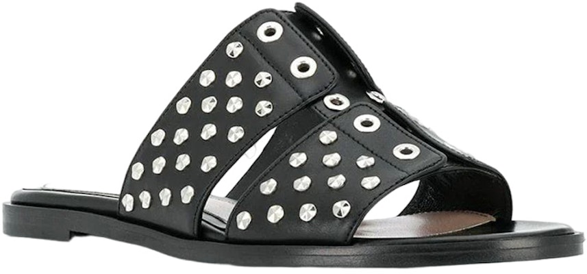 (W) 알렉산더 맥퀸 스터드 슬라이드 샌들 (블랙) 571691WHMUJ1081 Order (W) 알렉산더 맥퀸 스터드 슬라이드 샌들 (블랙) 571691WHMUJ1081