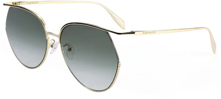 Order (W) Gafas de Sol Alexander McQueen Lente Verde Montura Dorada AM0255S-003 61