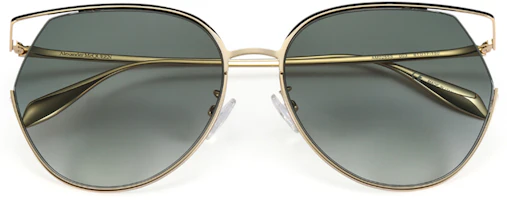 Shop (W) Gafas de Sol Alexander McQueen Lente Verde Montura Dorada AM0255S-003 61