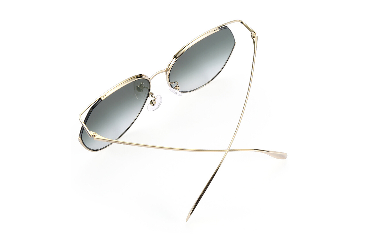 Sizing (W) Kacamata Alexander McQueen Lensa Hijau Bingkai Emas AM0255S-003 61