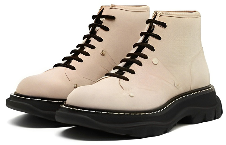 Order (W) Alexander McQueen Tread Boots 'Beige Hitam' 595469WHZ281887
