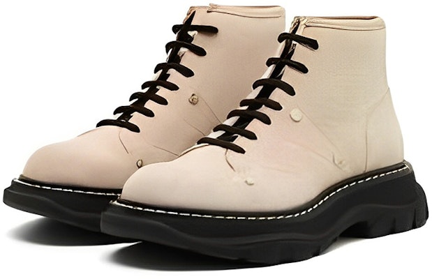 (Women) Alexander McQueen Tread Boots 'Beige Black' 595469WHZ281887 Order (Women) Alexander McQueen Tread Boots 'Beige Black' 595469WHZ281887