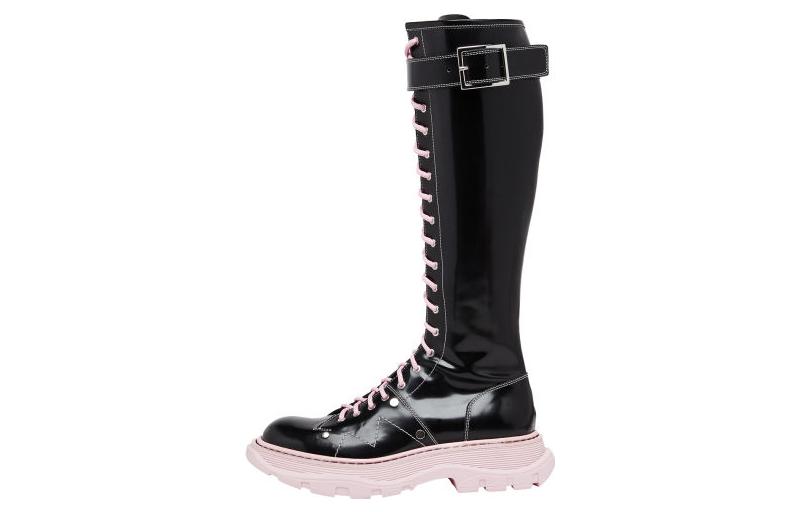 (Women) Alexander McQueen Tread High Top 'Black Pink' 595466WHZ811488