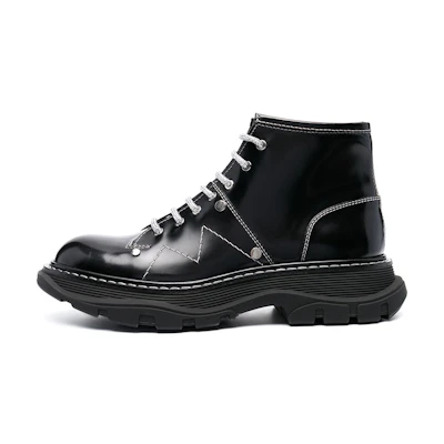 (W) Alexander McQueen Tread Lace-up Boots 'Black White'