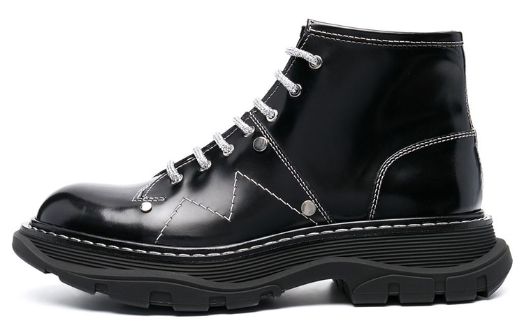 Buy (W) Alexander McQueen Tread Veterlaarzen ''Zwart Wit'' 718366WIC6D1081