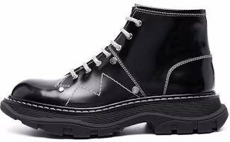 (Women) Alexander McQueen Tread Lace-up Boots 'Black White' 718366WIC6D1081 (Women) Alexander McQueen Tread Lace-up Boots 'Black White' 718366WIC6D1081
