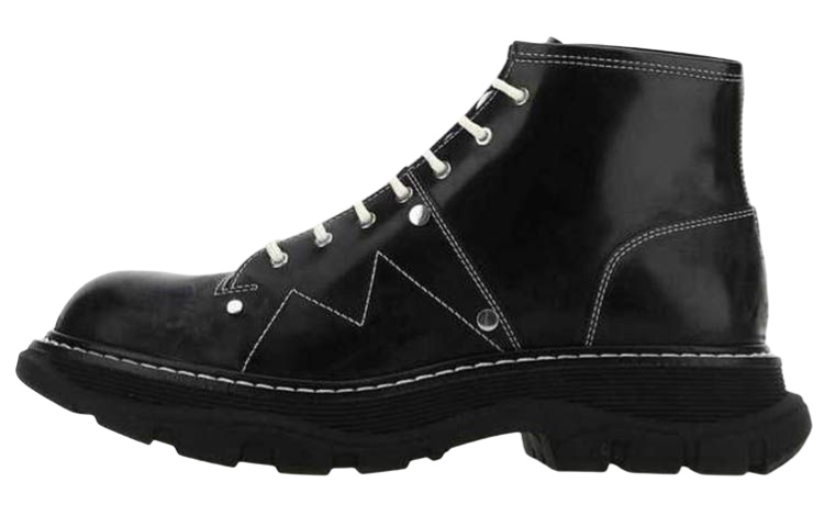 (Women) Alexander McQueen Tread Lace-Up Boots 'Black' 604253WHZ811090