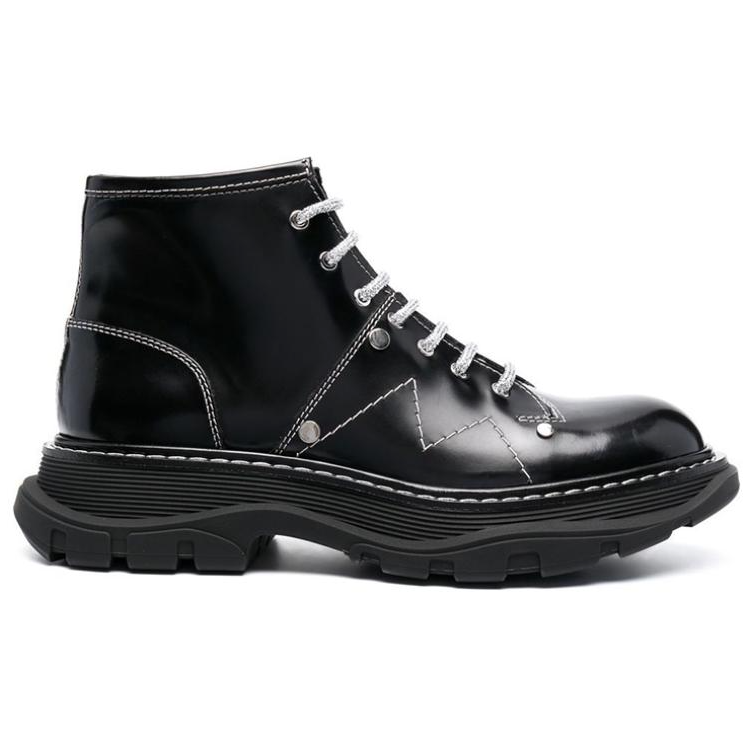 Order (W) Alexander McQueen Tread Veterlaarzen ''Zwart Wit'' 718366WIC6D1081