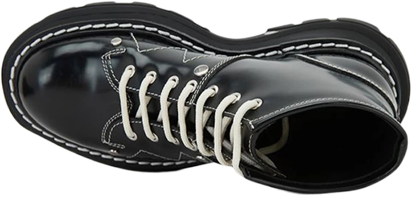 (W) Alexander McQueen Tread Lace-Up Boots 'Hitam' 604253WHZ811090 Lookbook (W) Alexander McQueen Tread Lace-Up Boots 'Hitam' 604253WHZ811090