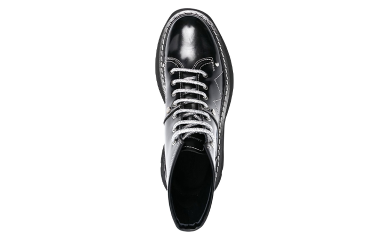 Shop (W) Alexander McQueen Tread Veterlaarzen ''Zwart Wit'' 718366WIC6D1081