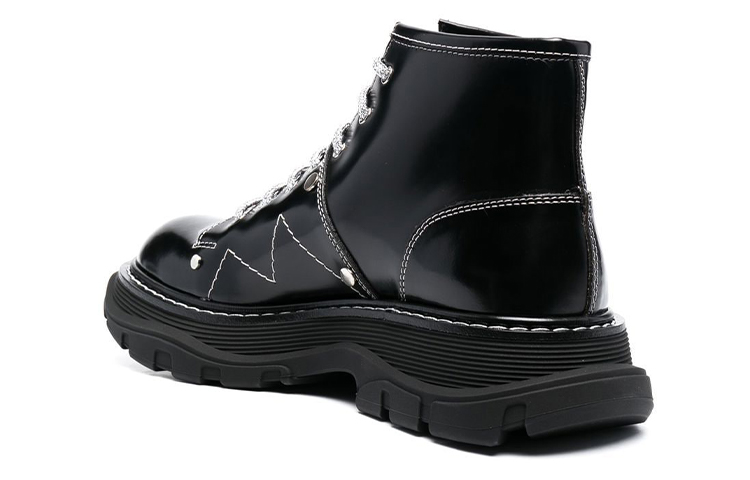Purchase (W) Alexander McQueen Tread Veterlaarzen ''Zwart Wit'' 718366WIC6D1081