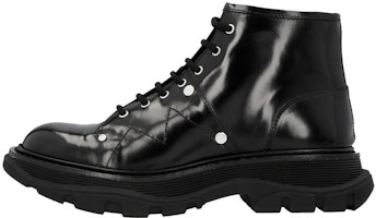 (Women) Alexander McQueen Tread Lace Up Boot 'Black' 595469WHQSG1081 (Women) Alexander McQueen Tread Lace Up Boot 'Black' 595469WHQSG1081