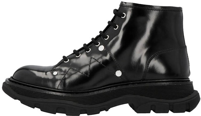 (W) Bota Alexander McQueen Tread Lace Up 'Negra' 595469WHQSG1081 Buy (W) Bota Alexander McQueen Tread Lace Up 'Negra' 595469WHQSG1081