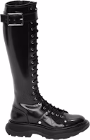 (Women) Alexander McQueen Tread Lace Up Boot 'Black Silver' 595466-WHZ81-1081 (Women) Alexander McQueen Tread Lace Up Boot 'Black Silver' 595466-WHZ81-1081