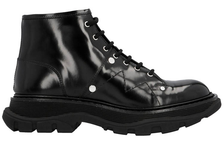Order (W) Bottes Alexander McQueen Tread Lace Up ''Noir'' 595469WHQSG1081