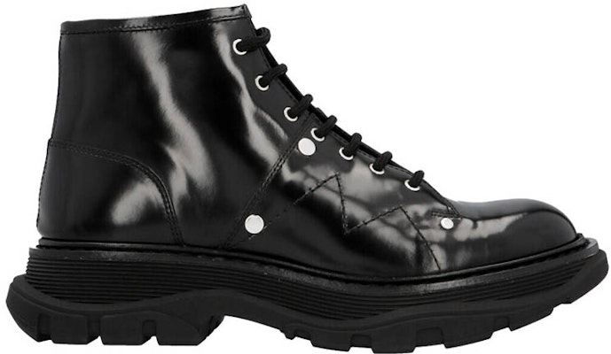 (Women) Alexander McQueen Tread Lace Up Boot 'Black' 595469WHQSG1081 Order (Women) Alexander McQueen Tread Lace Up Boot 'Black' 595469WHQSG1081