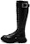 (W) Alexander McQueen Tread Lace Up Boot 'Hitam Perak' 595466-WHZ81-1081
