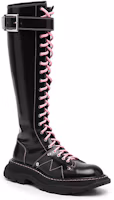 Lookbook (W) Bota Alexander McQueen Tread Lace Up 'Negro y Rosa Pastel' 595466-WHZ88-1336