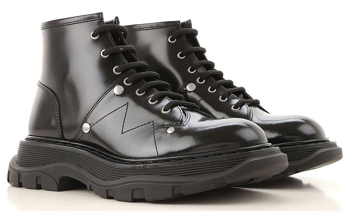 Lookbook (W) Bottes Alexander McQueen Tread Lace Up ''Noir'' 595469WHQSG1081
