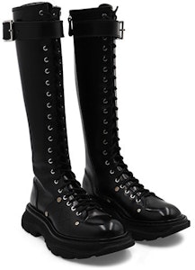 (W) 알렉산더 맥퀸 트레드 레이스업 부츠 '블랙 실버' 595466-WHZ81-1081 Lookbook (W) 알렉산더 맥퀸 트레드 레이스업 부츠 '블랙 실버' 595466-WHZ81-1081