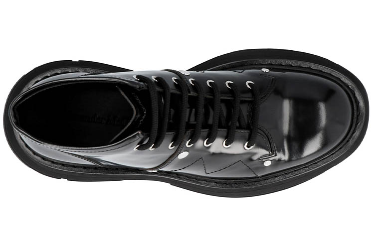 Purchase (W) Bottes Alexander McQueen Tread Lace Up ''Noir'' 595469WHQSG1081