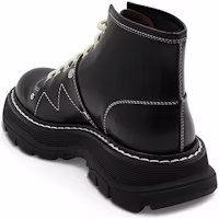 亞歷山大·麥昆 Tread 亮澤小牛皮厚底高筒綁帶短靴 女款 黑色 Purchase 亞歷山大·麥昆 Tread 亮澤小牛皮厚底高筒綁帶短靴 女款 黑色