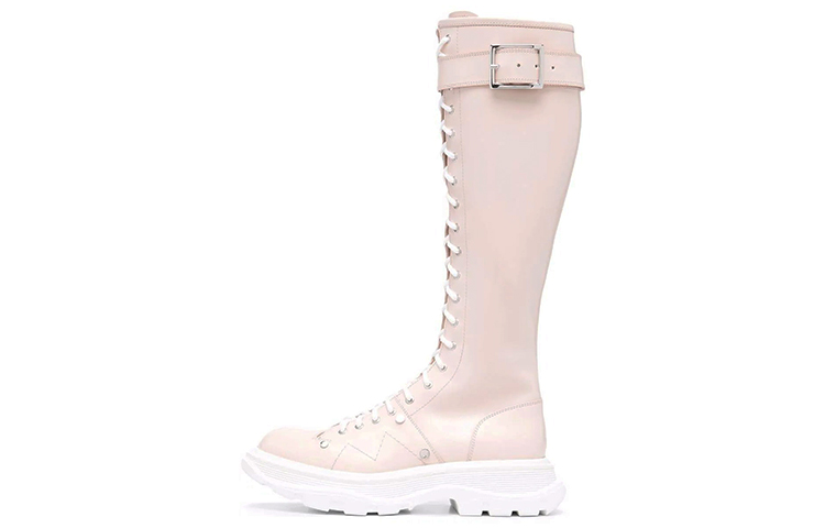 (Women) Alexander McQueen Tread Lace Up Boot 'Pink' 595466-WHZ81-6834