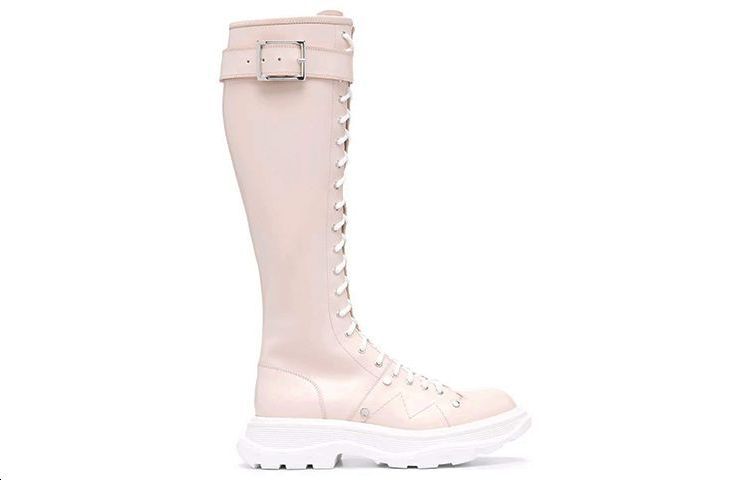 Order (W) アレキサンダー・マックイーン トレッド レースアップ ブーツ ピンク 595466-WHZ81-6834