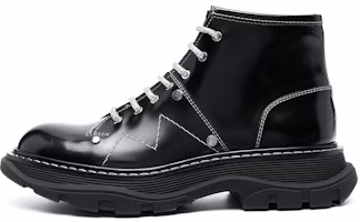(Women) Alexander McQueen Tread Lace-up Boots 'Black White' 718366WIC6D1081 (Women) Alexander McQueen Tread Lace-up Boots 'Black White' 718366WIC6D1081