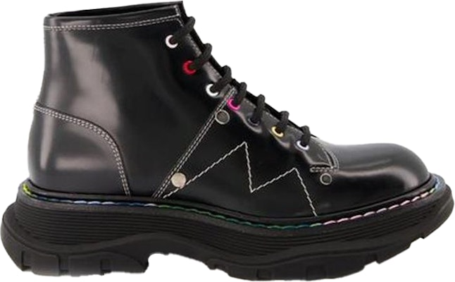 (Women) Alexander McQueen Tread Lace Up Boots 'Black Multicolor' 595469WHZ8S1032 Order (Women) Alexander McQueen Tread Lace Up Boots 'Black Multicolor' 595469WHZ8S1032