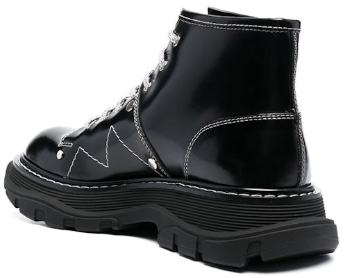 (W) 알렉산더 맥퀸 트레드 레이스업 부츠 '블랙 화이트' 718366WIC6D1081 Shop (W) 알렉산더 맥퀸 트레드 레이스업 부츠 '블랙 화이트' 718366WIC6D1081