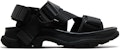 (W) Alexander McQueen Sandal 'Black' Tread Hitam 667285-W4R51-1000