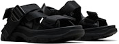 Cheap (W) Alexander McQueen Sandal 'Black' Tread Hitam 667285-W4R51-1000