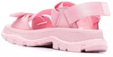 Lookbook (W) Alexander McQueen Tread Sandal 'Pink' dalam warna Merah Jambu. 667285W4R555483