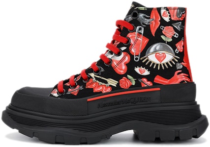 (W) アレキサンダー・マックイーン トレッド スリック 黒×赤 660394W4L3V1037 Buy (W) アレキサンダー・マックイーン トレッド スリック 黒×赤 660394W4L3V1037