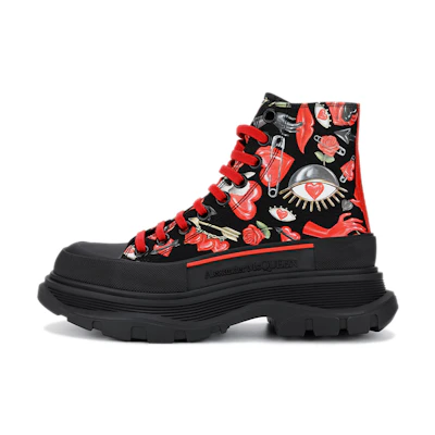 (W) Alexander McQueen Tread Slick 'Black Red'