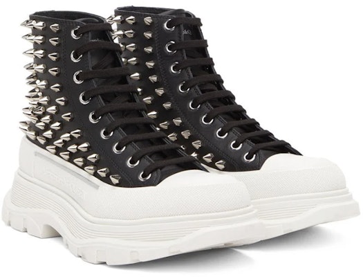 (W) Alexander McQueen Tread Slick 'Negro con Tachuelas y Cordones' 708092WHZ631320 Lookbook (W) Alexander McQueen Tread Slick 'Negro con Tachuelas y Cordones' 708092WHZ631320