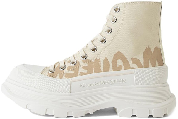 (W) Alexander McQueen Tread Slick 'Cetakan Grafiti Krem' 708752W4RQ22257 Buy (W) Alexander McQueen Tread Slick 'Cetakan Grafiti Krem' 708752W4RQ22257
