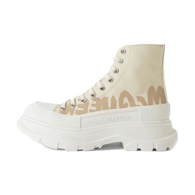 (W) Alexander McQueen Tread Slick 'Graffiti Print Beige'