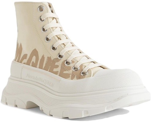 (W) Alexander McQueen Tread Slick 'Cetakan Grafiti Krem' 708752W4RQ22257 Lookbook (W) Alexander McQueen Tread Slick 'Cetakan Grafiti Krem' 708752W4RQ22257