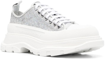 亞歷山大·麥昆 Tread Slick 小牛皮 繫帶時尚 厚底鞋 女款 銀色 Order 亞歷山大·麥昆 Tread Slick 小牛皮 繫帶時尚 厚底鞋 女款 銀色