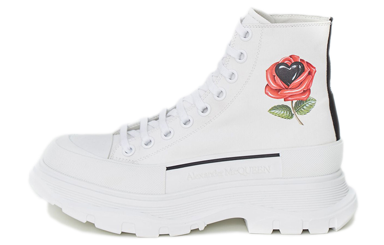 Buy 亞歷山大·麥昆 Tread Slick 馬丁靴 女款 白色