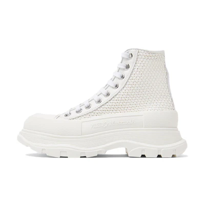 (W) Alexander McQueen Tread Slick 'White Canvas High Top'